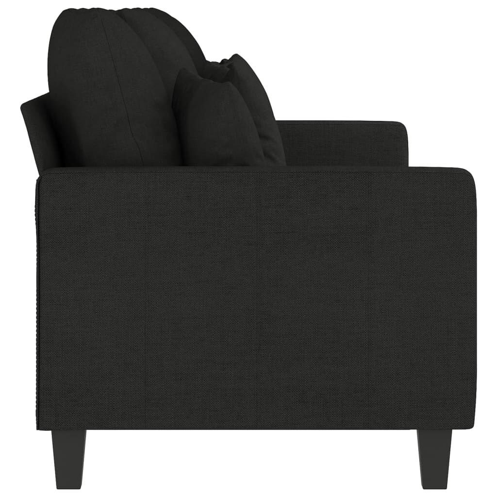 vidaXL Driezitsbank 180 cm stof zwart - 35% Korting!