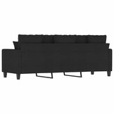 vidaXL Driezitsbank 180 cm stof zwart - 35% Korting!