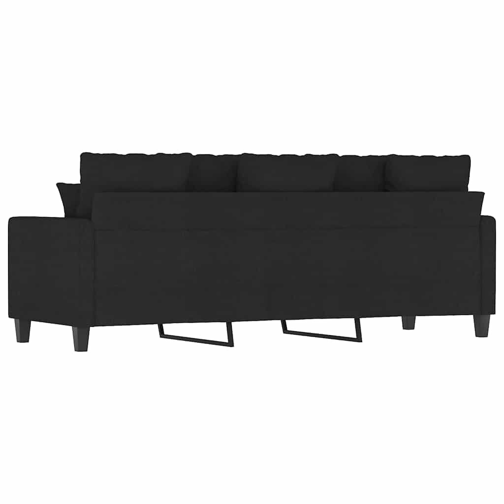 vidaXL Driezitsbank 180 cm stof zwart - 35% Korting!