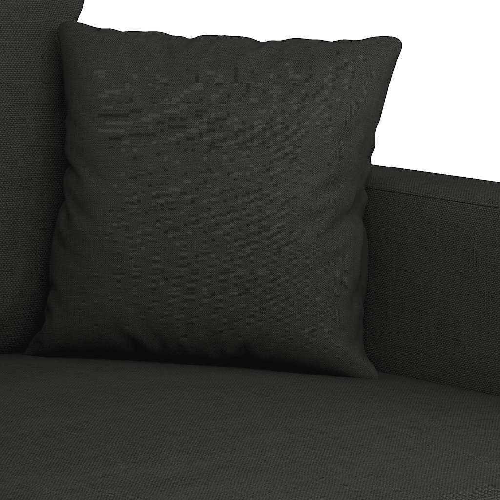 vidaXL Driezitsbank 180 cm stof zwart - 35% Korting!