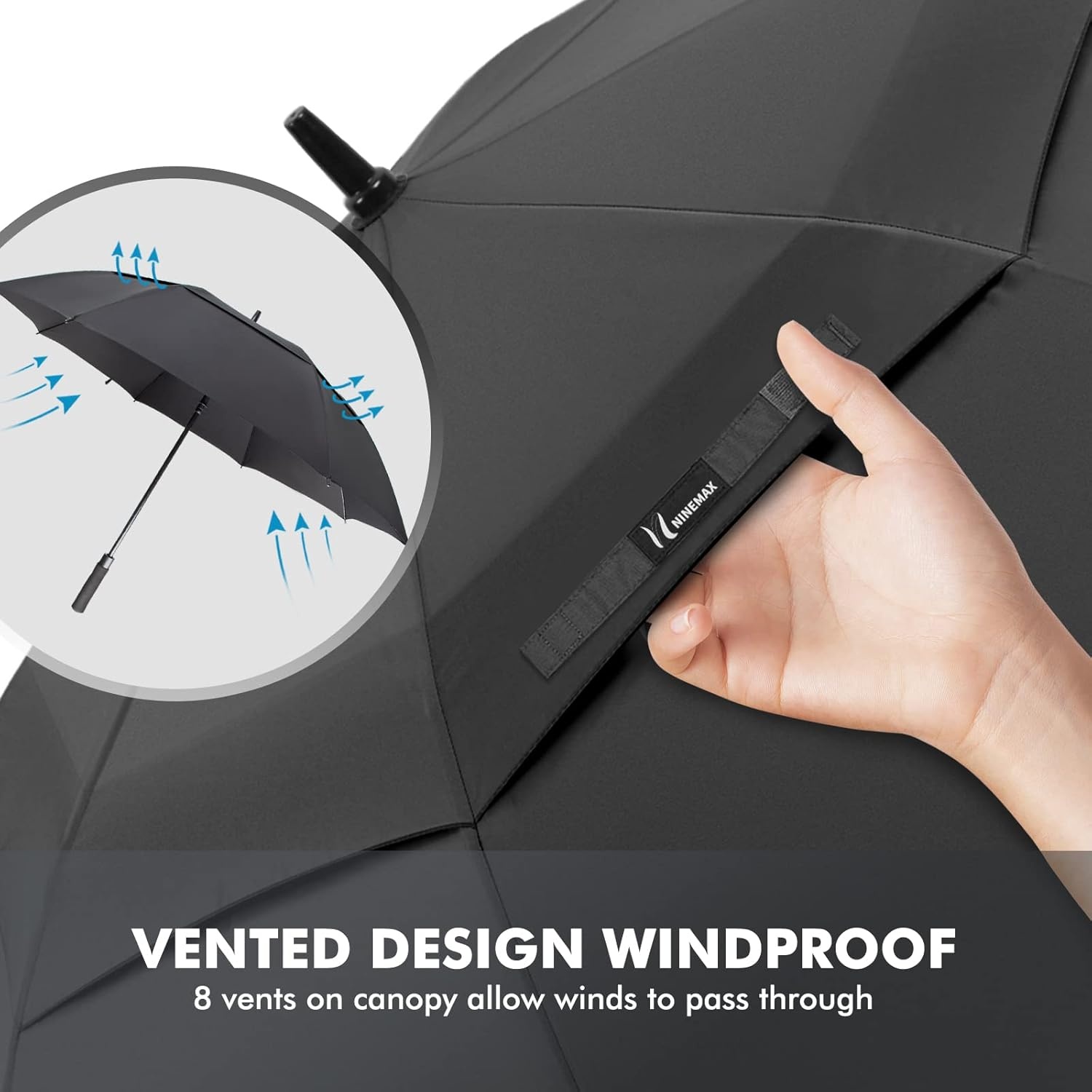 Grote Golfparaplu 54" Winddicht Automatisch (42% Korting)