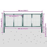 VidaXL Tuinpoort Donkergroen 289x75cm - 35% Korting!