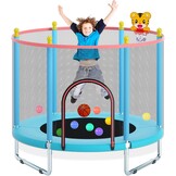 Kindertrampoline 150cm + Veiligheidsnet & Basketbal - 29% Korting!