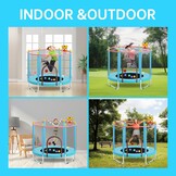 Kindertrampoline 150cm + Veiligheidsnet & Basketbal - 29% Korting!