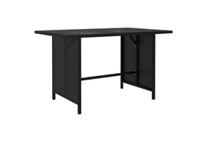 VidaXL Tuintafel Poly Rattan Zwart - 41% Korting