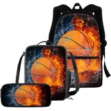 3-Delige Rugzakset Kinderen/Tieners - Basketbal - 30% Korting