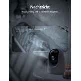 GNCC 2K Beveiligingscamera Binnen - 360° Nachtzicht & Bewegingsdetectie (27% Korting)