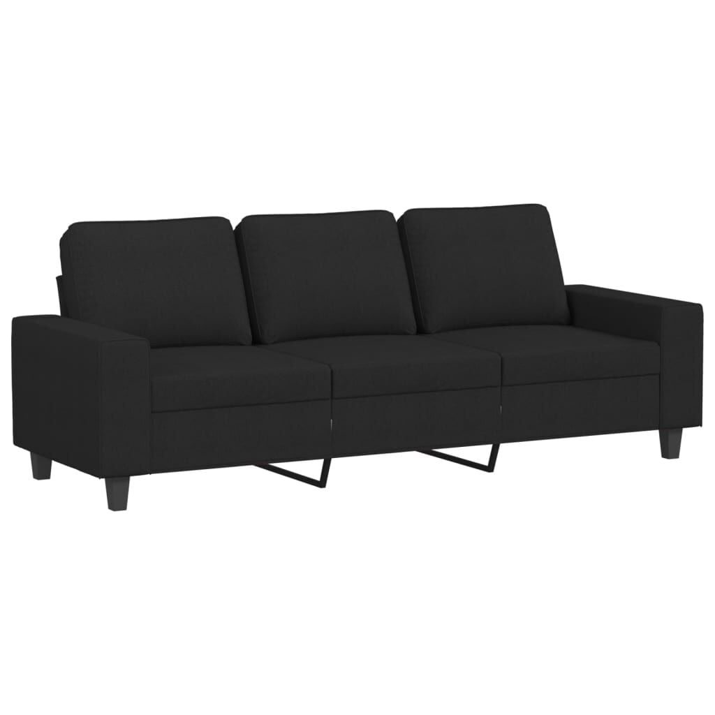 VidaXL Driezitsbank 180 cm stof zwart - 35% Korting!