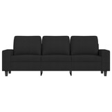 VidaXL Driezitsbank 180 cm stof zwart - 35% Korting!