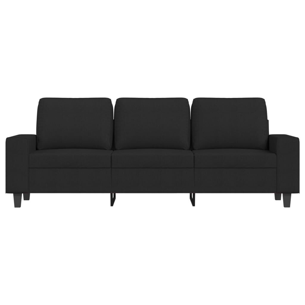 VidaXL Driezitsbank 180 cm stof zwart - 35% Korting!