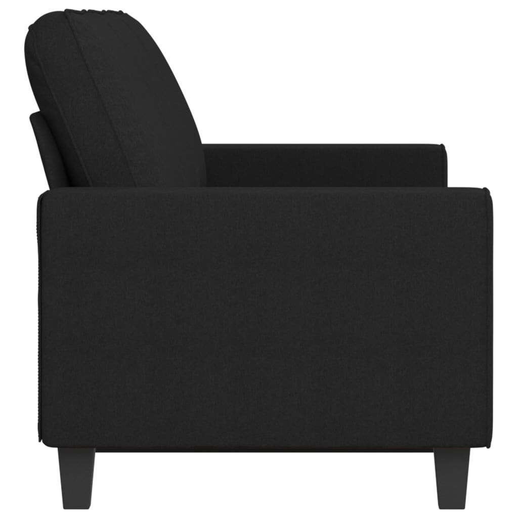 VidaXL Driezitsbank 180 cm stof zwart - 35% Korting!