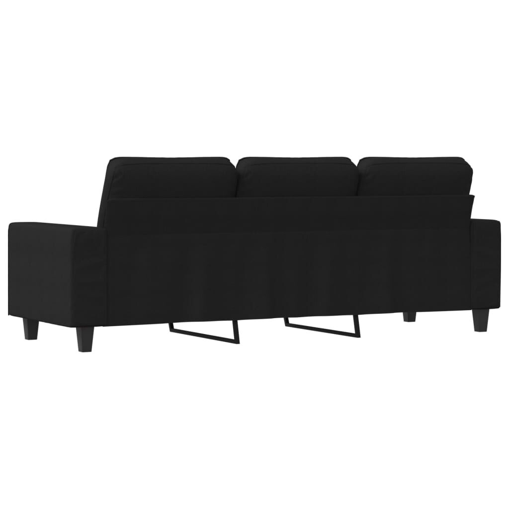 VidaXL Driezitsbank 180 cm stof zwart - 35% Korting!