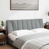 vidaXL Hoofdbordkussen 160cm Stof Lichtgrijs - 34% Korting
