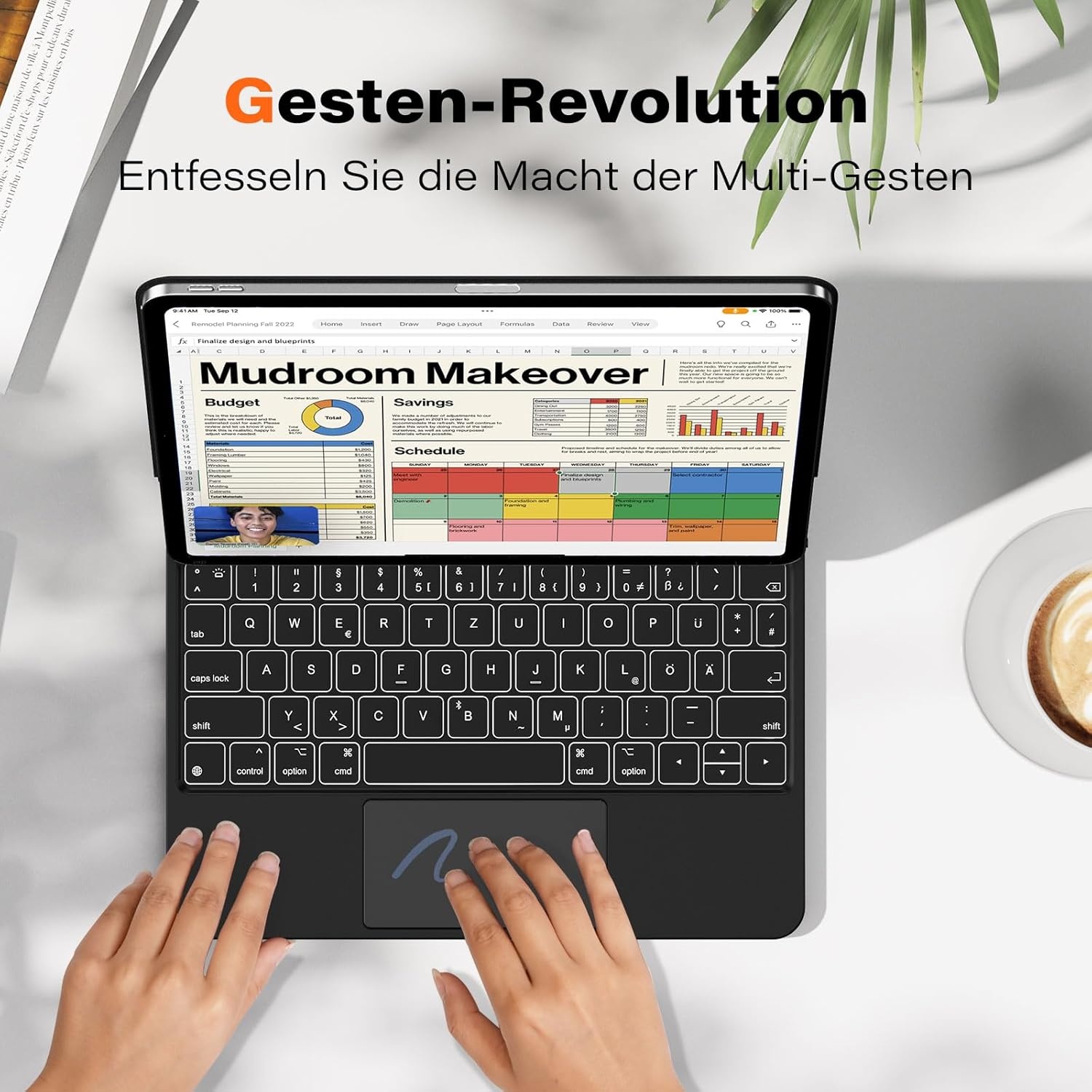 Tablethoes met Toetsenbord iPad Pro 12.9" - 66% Korting!