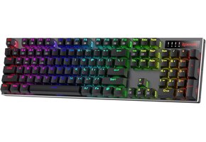 Draadloos RGB Gaming Toetsenbord - Lineair Rood, Hot-Swappable, 48% Korting