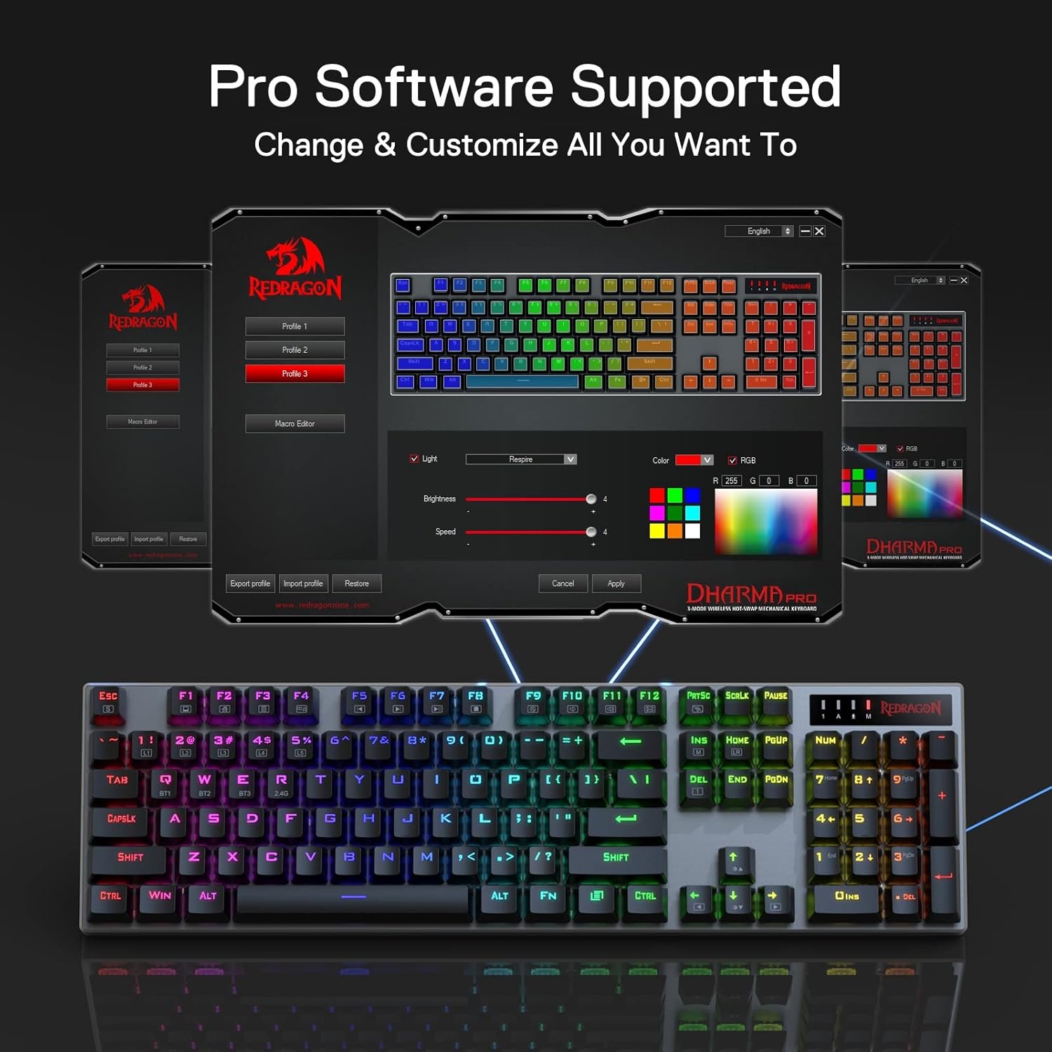 Redragon K556 PRO Draadloos Gaming Toetsenbord - 29% Korting