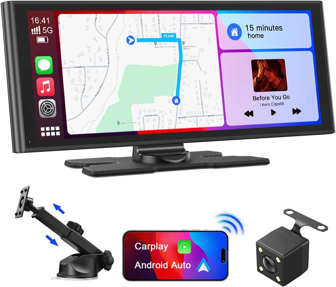 Avylet 9.26" Draadloos CarPlay/Android Auto Scherm met Camera - 34% Korting!