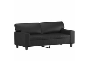 vidaXL Tweezitsbank 140cm Kunstleer Zwart - 35% Korting