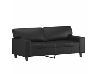vidaXL Tweezitsbank 140 cm kunstleer zwart