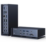Thunderbolt 4 Docking Station 20-in-1 Quad 6K@60Hz 40Gbps 96W PD voor MacBook Pro M1/M2/M3 Max