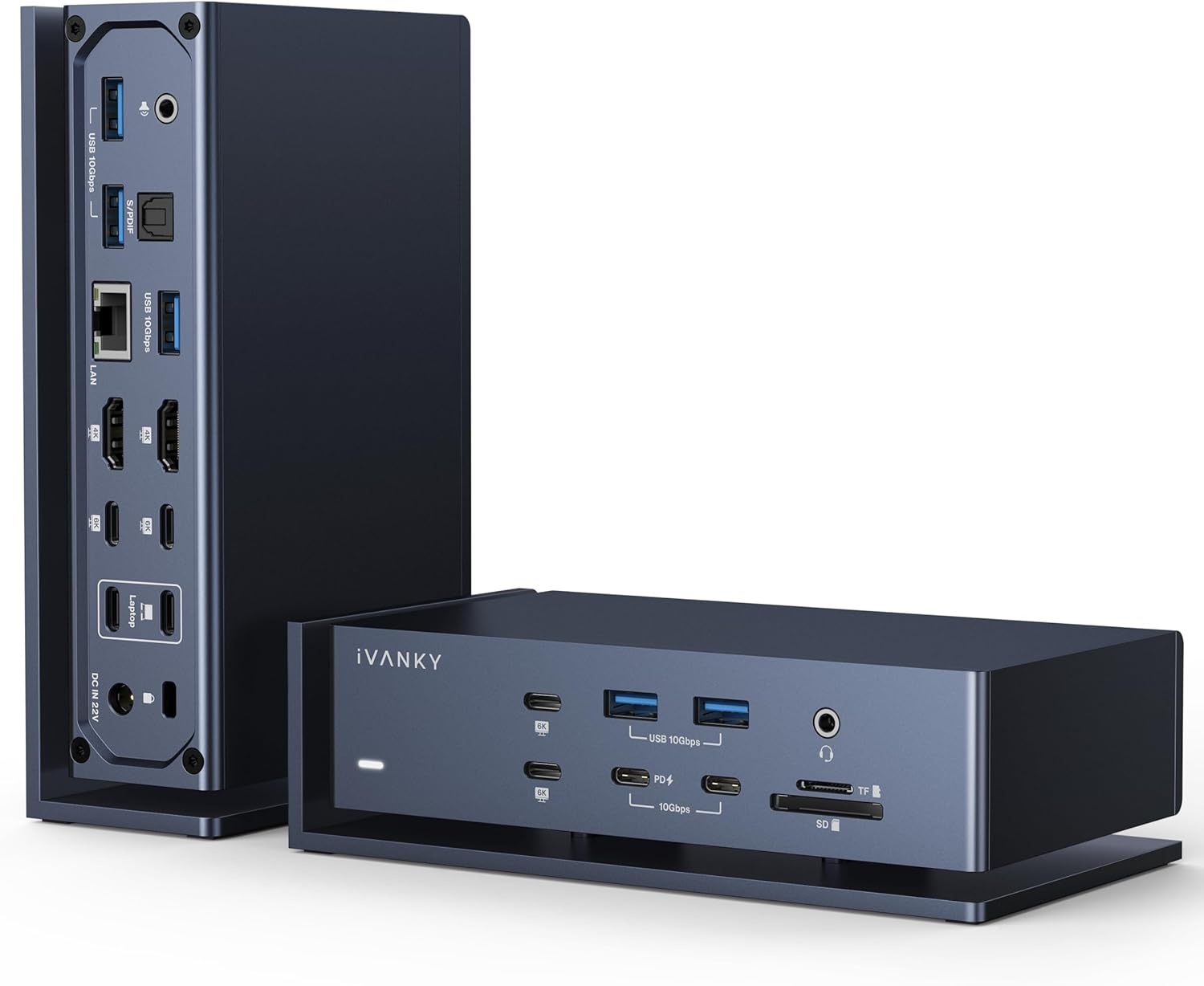 Thunderbolt 4 Docking Station 20-in-1 Quad 6K@60Hz 40Gbps 96W PD voor MacBook Pro M1/M2/M3 Max