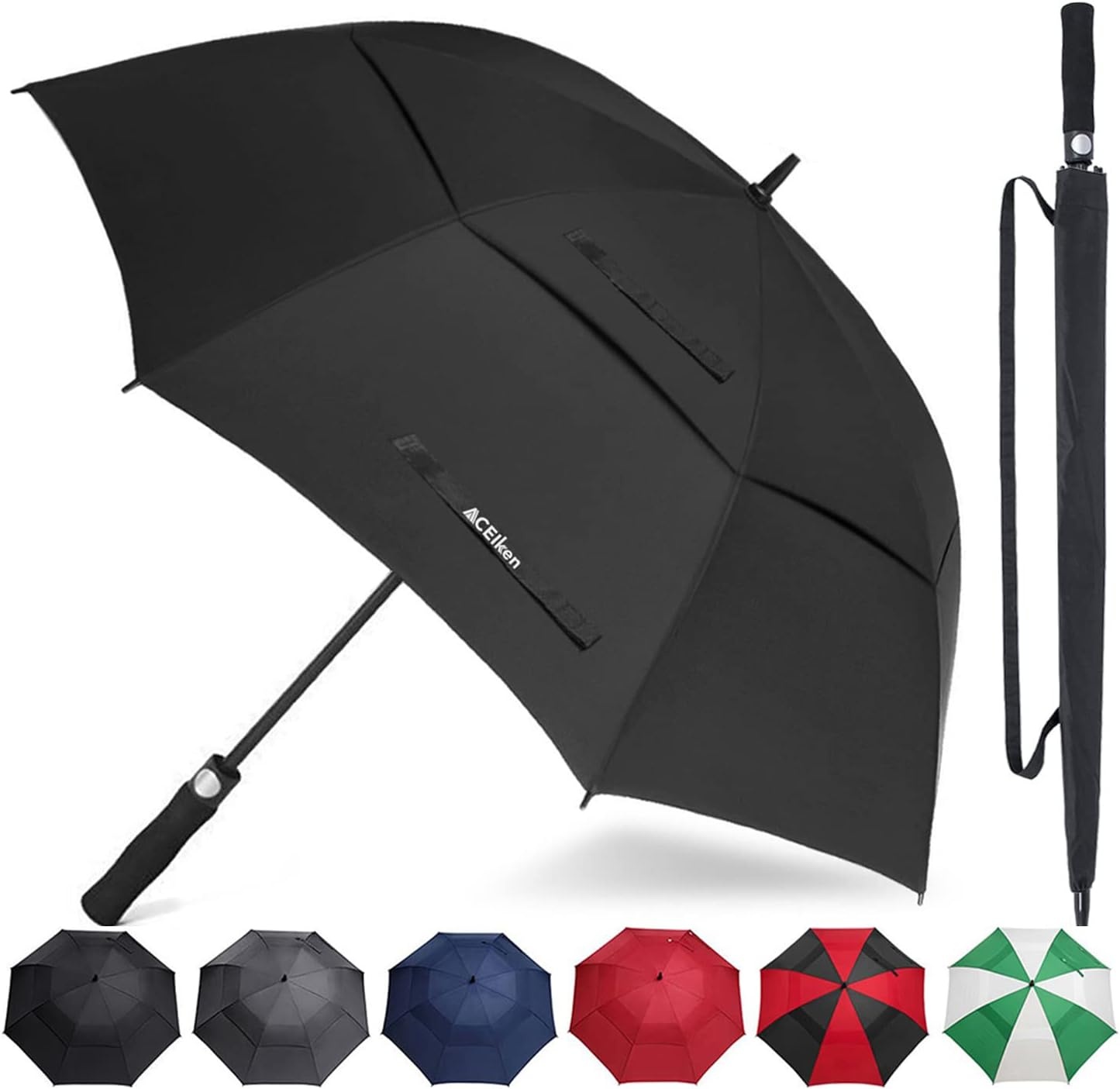 ACEIken Golf Paraplu Winddicht Extra Groot 157/173/183 cm Dubbele Canopy Automatisch Open