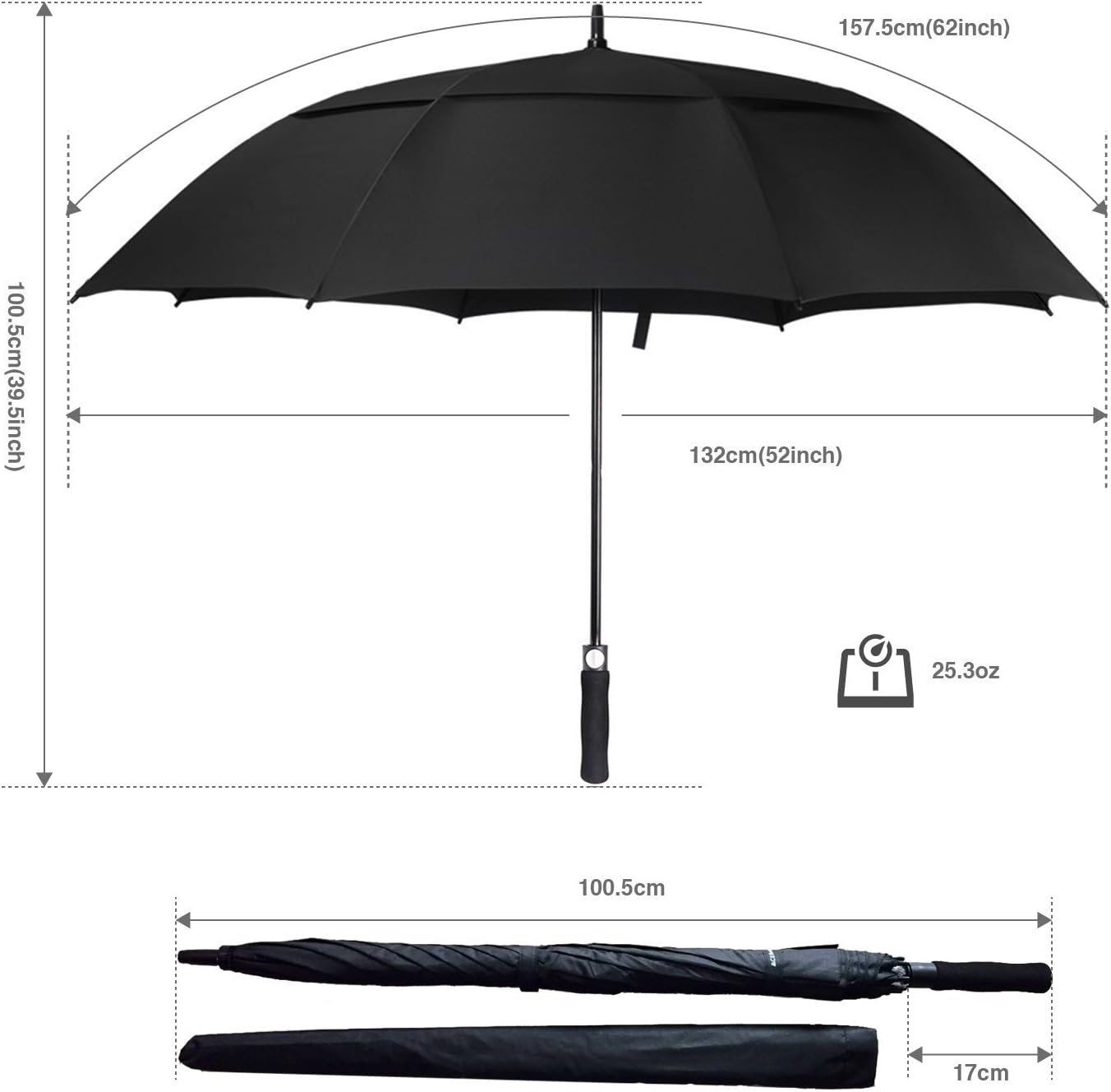 XL Stormvaste Paraplu 40% Korting | Dubbel Dak | Automatisch