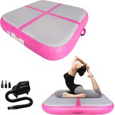 Opblaasbaar Gymnastiekblok Trainingsblok PVC 100x60x10cm met Elektrische Pomp