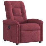 vidaXL Fauteuil verstelbaar stof wijnrood