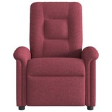 vidaXL Fauteuil verstelbaar stof wijnrood