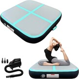 Opblaasbaar Gymnastiekblok Trainingsblok PVC 100x60x10cm met Elektrische Pomp