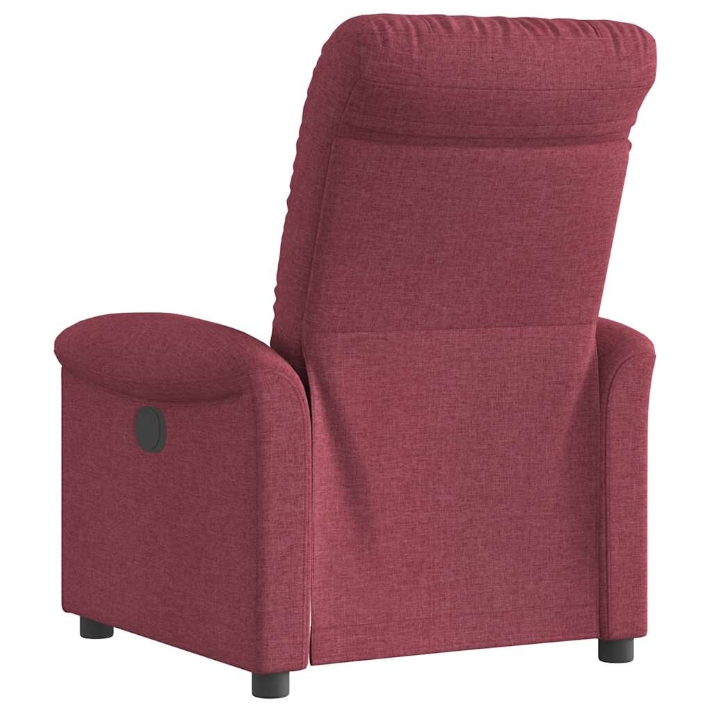 vidaXL Fauteuil verstelbaar stof wijnrood