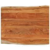 vidaXL Tafelblad rechthoekig natuurlijke rand 90x80x2,5 cm acaciahout