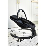 MOMI KENANI Onyx schommelbank voor kinderen tot 9 kg, met led-display, afstandsbediening en Bluetooth voor verbinding met smartphone, stroomvoorziening via batterijen en/of netvoeding