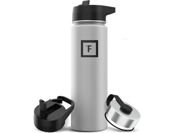 Insulated Water Bottle with Straw - 650/950/1200/1800 ml - Leakproof Double-Walled Stainless Steel Metal Drink Flask BPA-Free - Sports Travel Gym Camping Hiking Kids