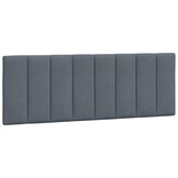 vidaXL Hoofdbordkussen 140 cm fluweel donkergrijs