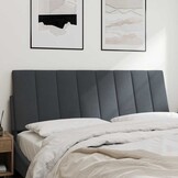 vidaXL Hoofdbordkussen 140 cm fluweel donkergrijs