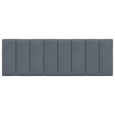vidaXL Hoofdbordkussen 140 cm fluweel donkergrijs