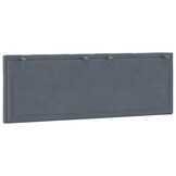 vidaXL Hoofdbordkussen 140 cm fluweel donkergrijs