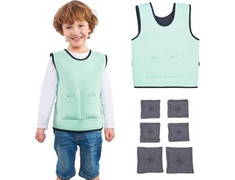Gewichtsvest voor kinderen | Diepe Drukvesten | ADHD-hulpmiddelen voor kinderen | Autisme sensorische kleding | Verstelbaar verzwaringsvest | Gewogen compressievest | Zorg voor een veilig gevoel