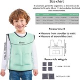 Gewichtsvest voor kinderen | Diepe Drukvesten | ADHD-hulpmiddelen voor kinderen | Autisme sensorische kleding | Verstelbaar verzwaringsvest | Gewogen compressievest | Zorg voor een veilig gevoel