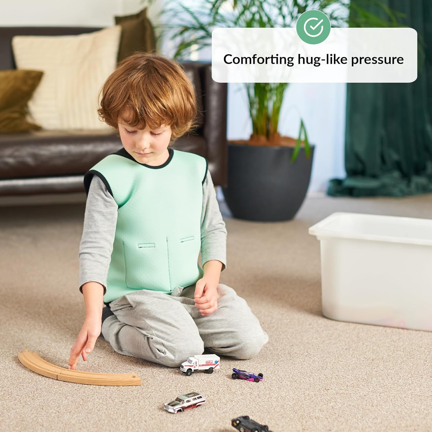 Gewichtsvest voor kinderen | Diepe Drukvesten | ADHD-hulpmiddelen voor kinderen | Autisme sensorische kleding | Verstelbaar verzwaringsvest | Gewogen compressievest | Zorg voor een veilig gevoel