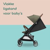 Bebeconfort Zephir, compacte babykinderwagen, 0-4 jaar (max. 22 kg), lichtgewicht reiskinderwagen (5.6 kg), geschikt voor in vliegtuigcabine, vlakke ligstand en kantelbaar, opbergmand, Mineral Green