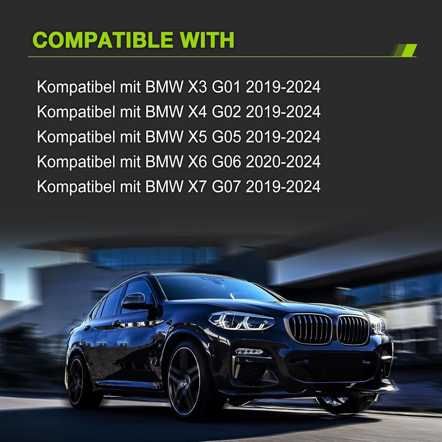Zijspiegelkappen BMW X3/X4/X5/X6/X7 (2019-2024) Glans Zwart - 42% Korting!