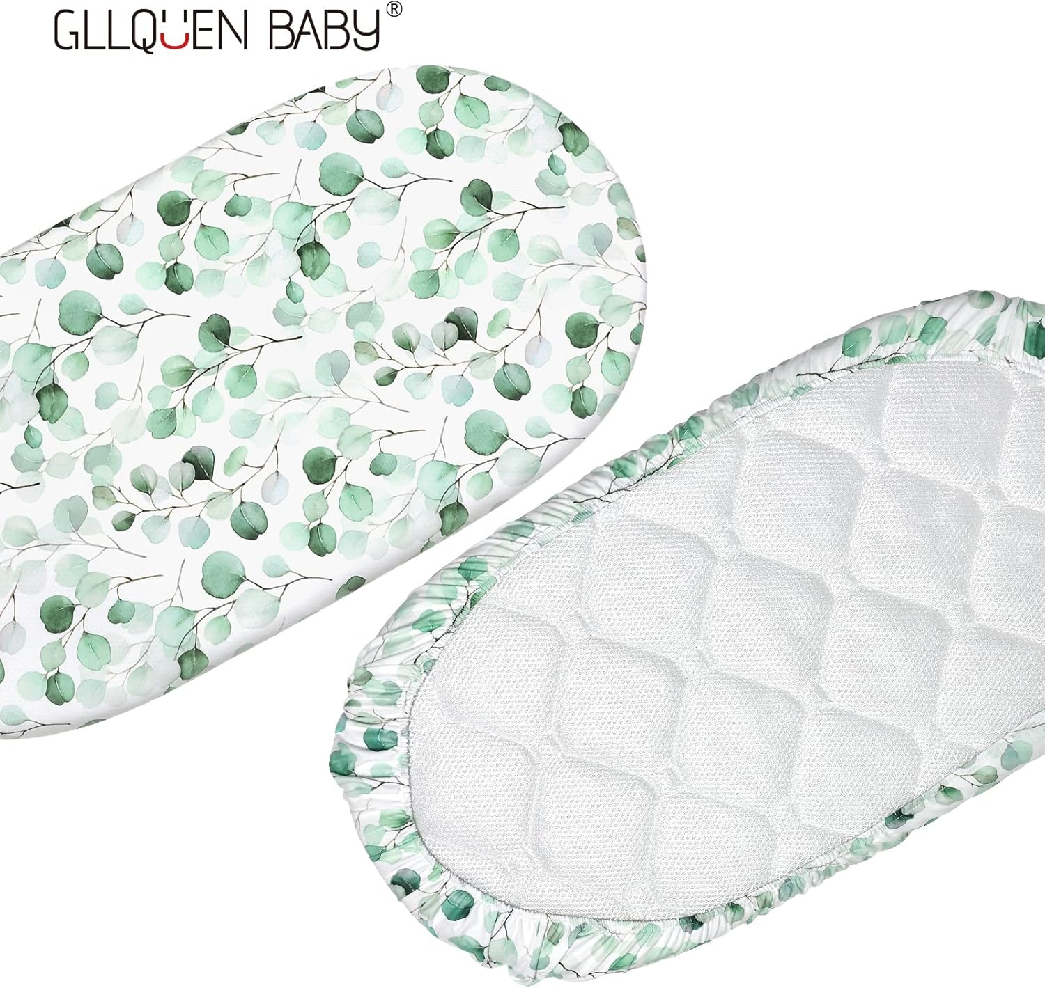 Hoeslakens voor Wieg & Kinderwagen 4 stuks, 81x41 cm, 100% Microvezel, Oeko-Tex 100, Ademend & Zacht
