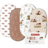 Hoeslakens voor Wieg & Kinderwagen 4 stuks, 81x41 cm, 100% Microvezel, Oeko-Tex 100, Ademend & Zacht