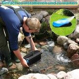 Waterpomp voor vijvers 40W, 2500 L/U met 3 sproeikoppen en regelklep tot 4000L