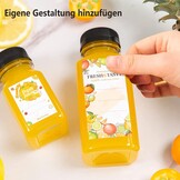 YBCPACK 12 stuks kunststof sapflessen van 500 ml om te vullen, herbruikbare lege smoothiefles inclusief reinigingsborstel en siliconen trechter, ideaal voor mini-koelkast en sapshots