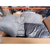 vidaXL Tweezitsbank 120 cm fluweel donkergrijs