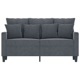 vidaXL Tweezitsbank 120 cm fluweel donkergrijs